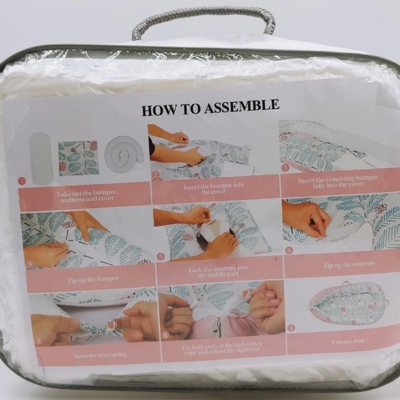 DORA MOMOKO Baby Lounger cotton CoSleep Nest 0-24mo Machine Washable Breathable - Picture 6 of 7